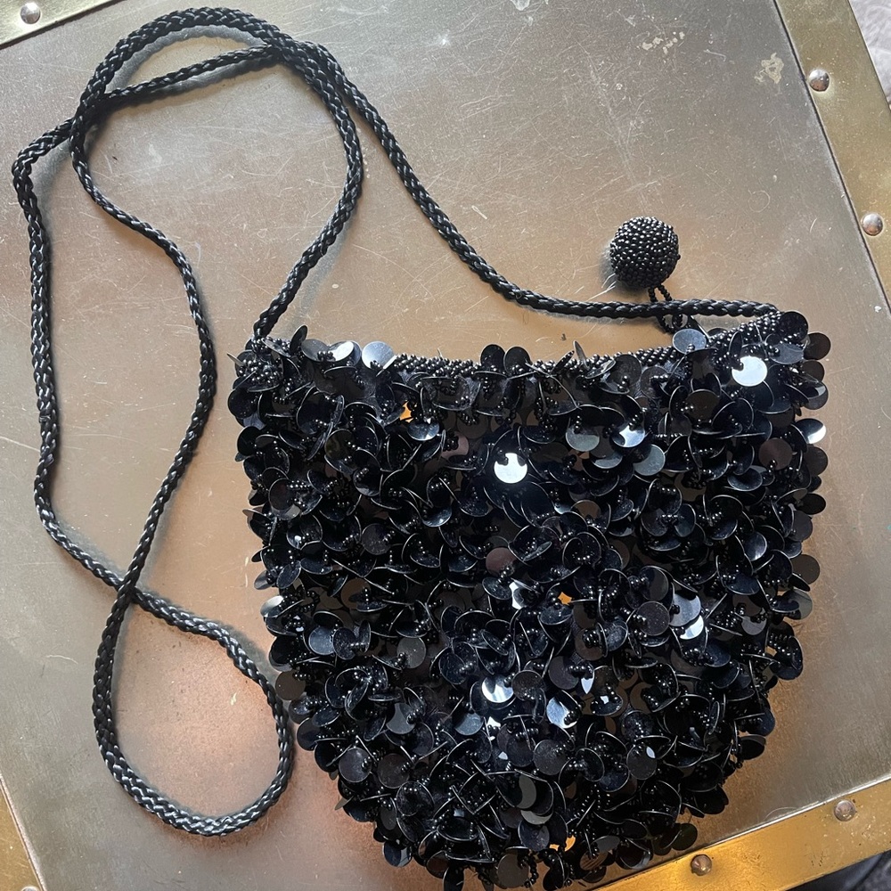 Black sequins Crossbody Bag